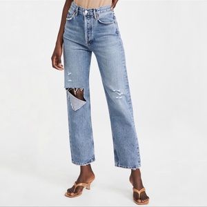 Agolde 90’s Pinch-Lineup High Rise Straight Button Fly Jeans Size 23